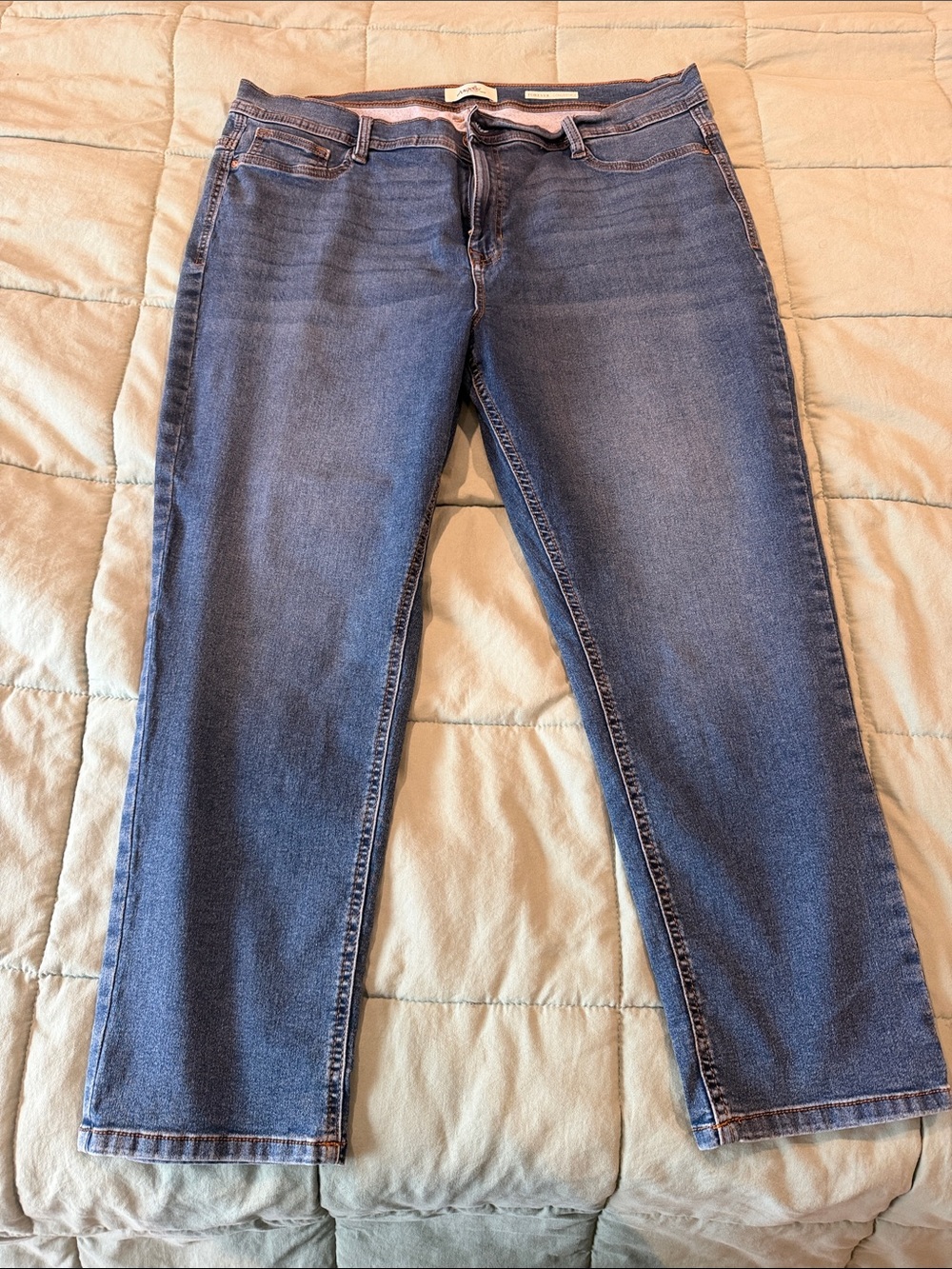 Angels Straight Leg Jeans in Medium Blue Wash
